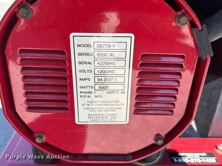 image for item EU8508 Generac 6500XL generator