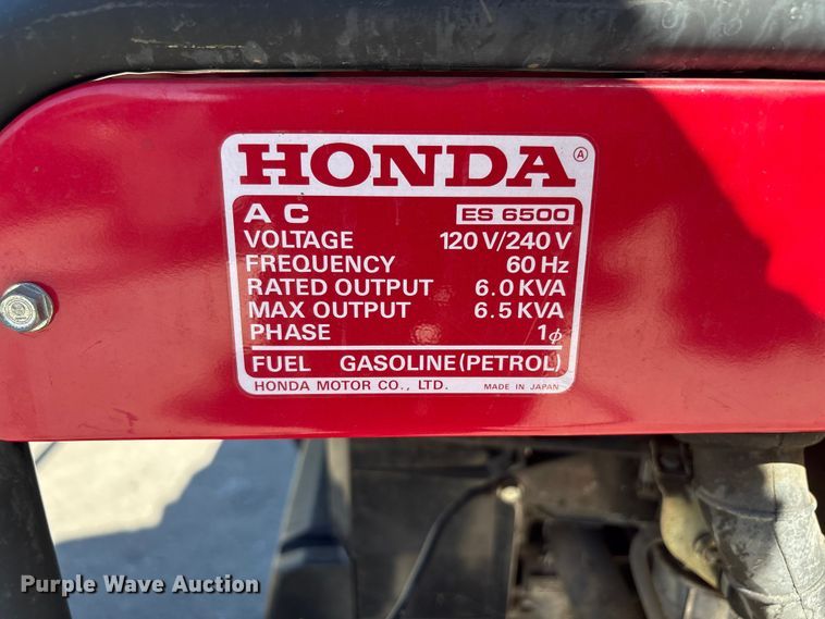 image for item EU8509 Honda ES 6500 generator