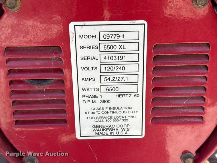 image for item EU8510 Generac 6500XL generator