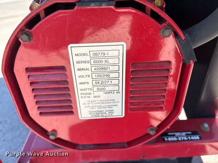 image for item EU8511 Generac 6500XL generator