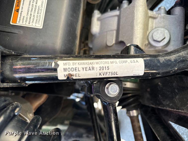 image for item EV1913 2015 Kawasaki Brute Force 750 ATV