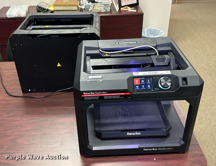 image for item EV1980 (2) MakerBot Replicator 3D printers