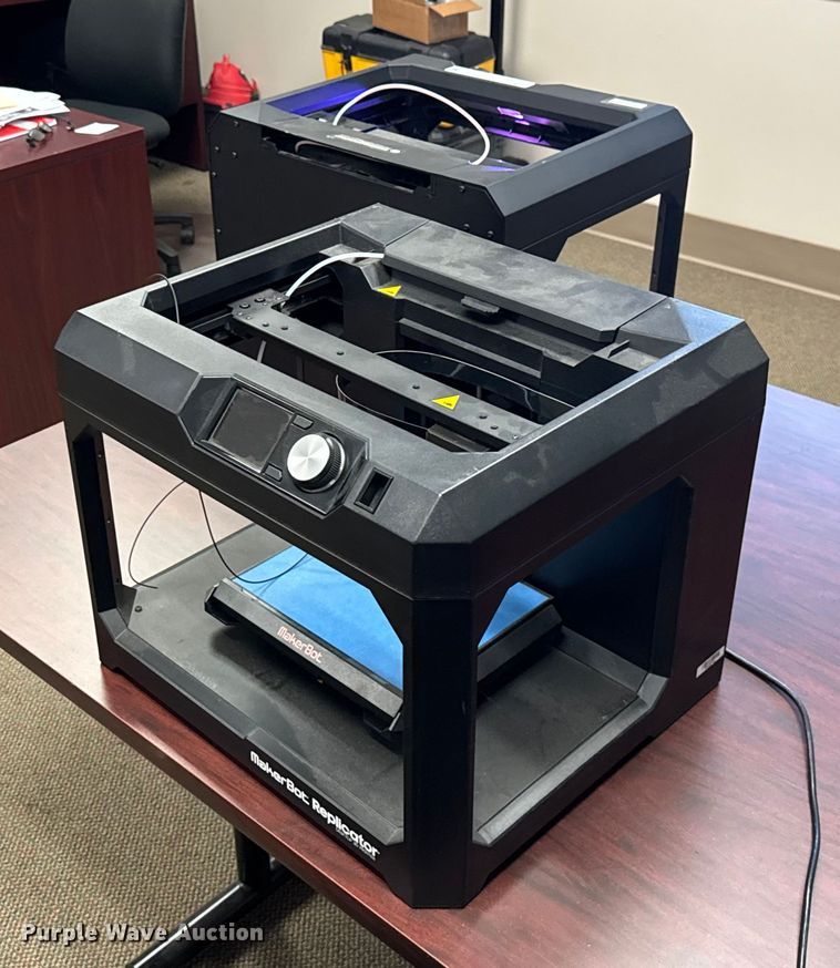 image for item EV1980 (2) MakerBot Replicator 3D printers