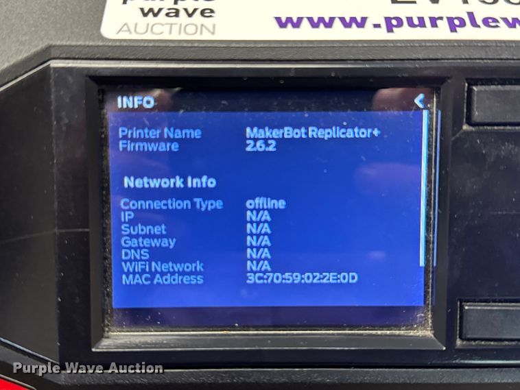 image for item EV1980 (2) MakerBot Replicator 3D printers