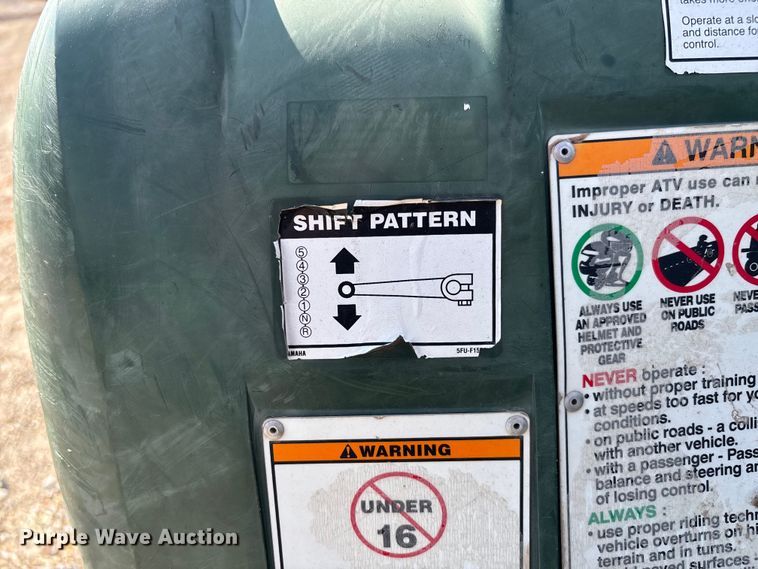 image for item EV3055 2012 Yamaha 400 ATV