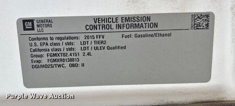 image for item EV3059 2015 Chevrolet Equinox SUV