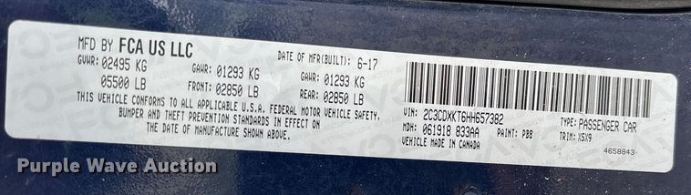 image for item EV3067 2017 Dodge Charger Police 