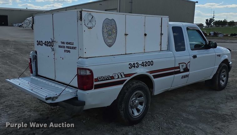 image for item FI0515 2002 Ford Ranger xlt SuperCab animal control pickup truck