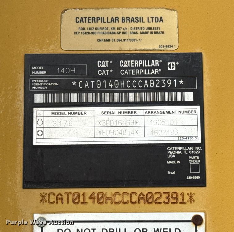 image for item GH9401 2006 Caterpillar 140H motor grader