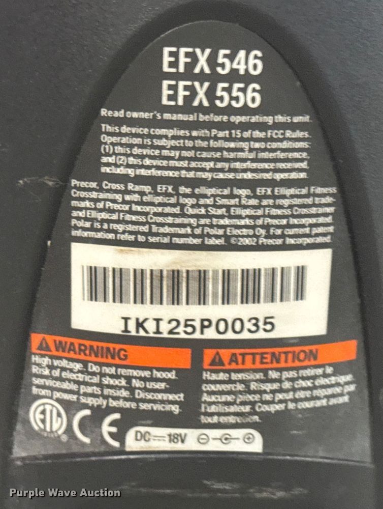 image for item LS9480 Prector EFX 546 elliptical 