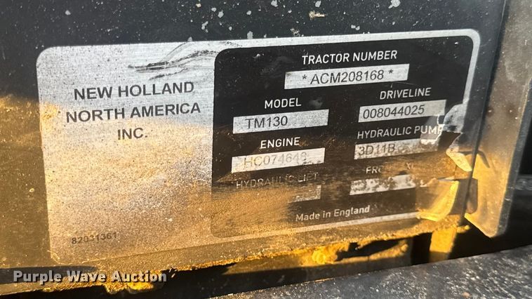 image for item DO2307 2003 New Holland TM130 MFWD tractor