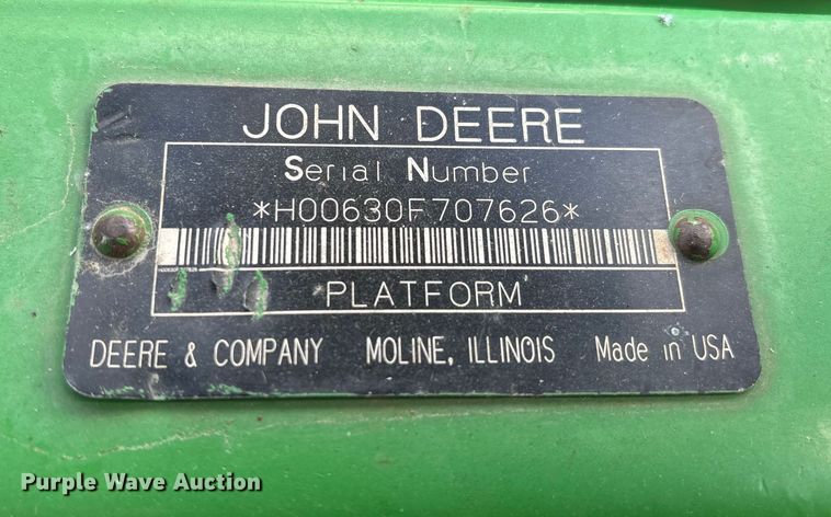 image for item DU1401 2004 John Deere 630F flex head