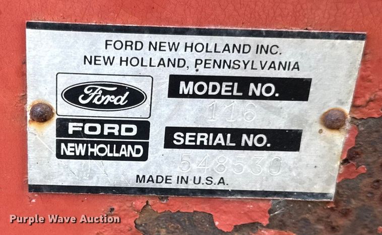 image for item DY8191 New holland 116 swather / windrower