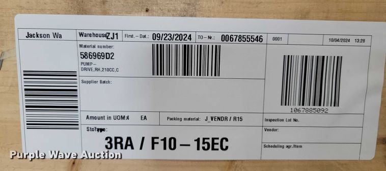 image for item DZ6581 (10) hydraulic drive pumps