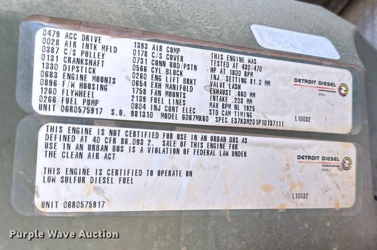 image for item ED2257 2000 Kenworth T800 fertilizer delivery truck