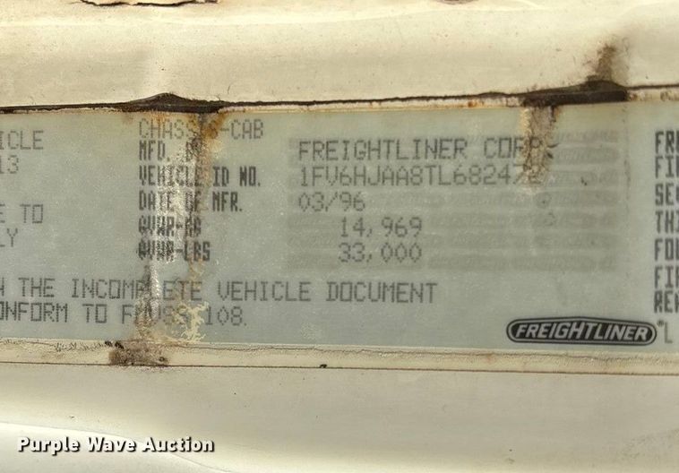 image for item ED2261 1996 Freightliner FL70 Business Class silage truck