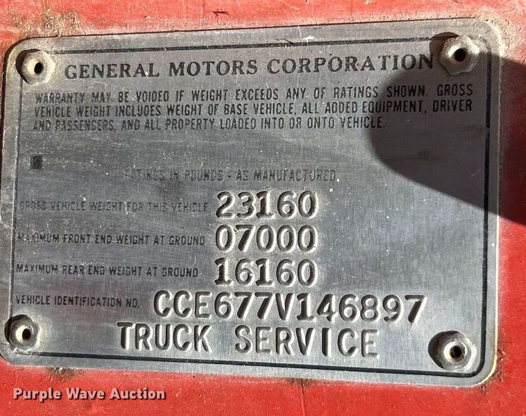 image for item EK8407 1977 Chevrolet C65 grain truck