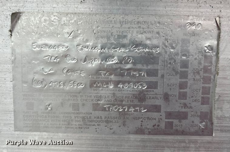 image for item ET4662 1996 Beall BAPS-180-4 pneumatic dry bulk trailer