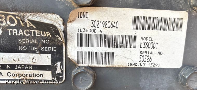 image for item ET4713 1994 Kubota L3600 MFWD tractor