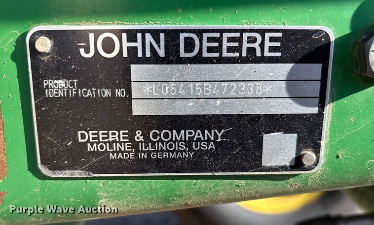 image for item EU4665 2005 John Deere 6415 tractor