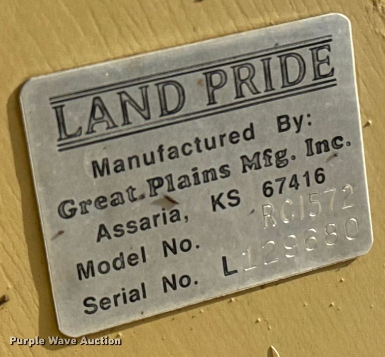 image for item EU6014 Land Pride RC1572 rotary mower