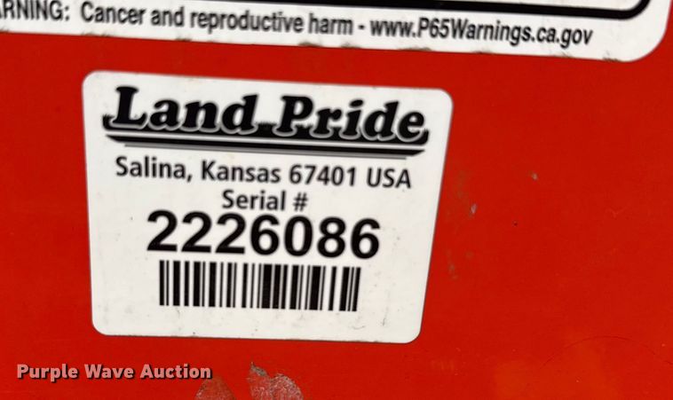 image for item EU6060 Land Pride SB2584 snowblower