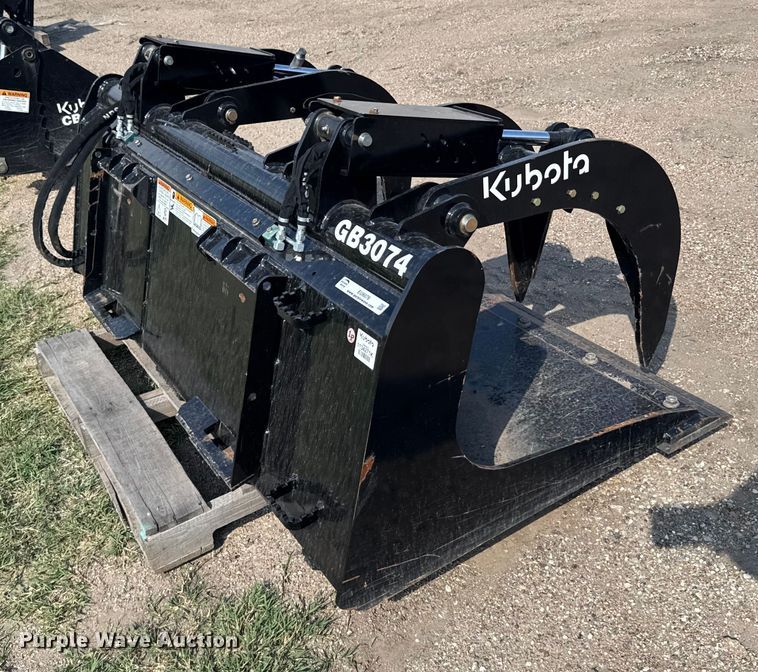 image for item EU6076 Kubota GB3074 skid steer grapple bucket
