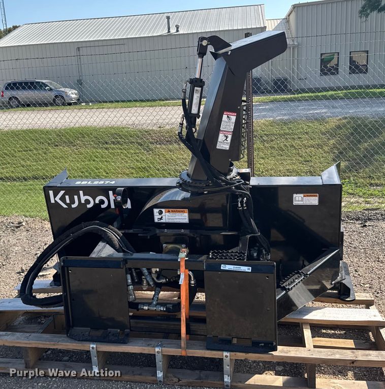 image for item EU6080 Kubota SBL2574 skid steer snowblower