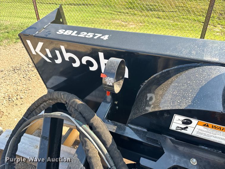 image for item EU6080 Kubota SBL2574 skid steer snowblower