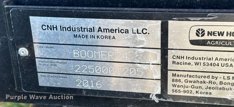 image for item EV1956 2016 New Holland Boomer 24 MFWD tractor