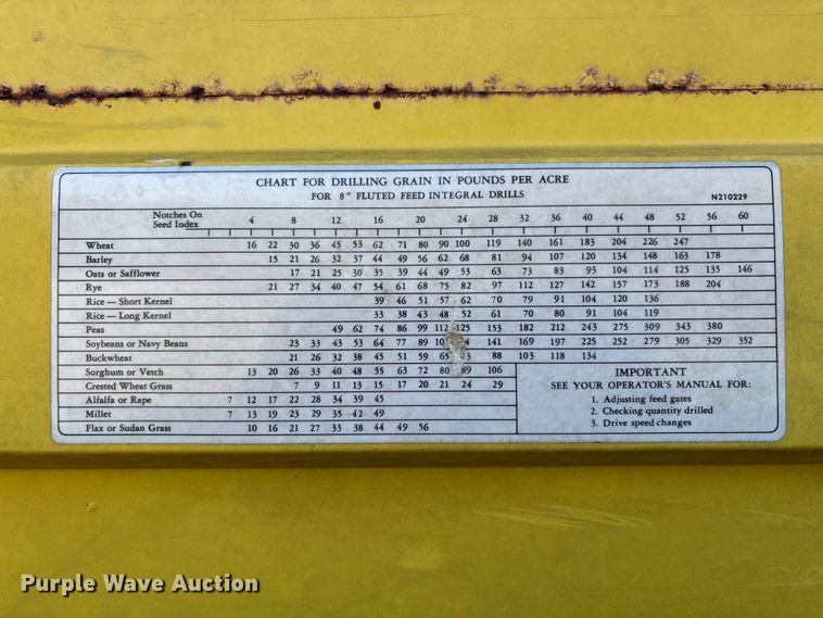 image for item IE9217 John Deere 515 grain drill