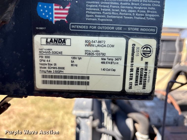 image for item IE9223 (2) Land SDHW5-30824E hot pressure washers