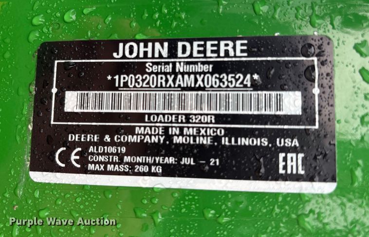 image for item YA1155 2017 John Deere 3046R MFWD tractor