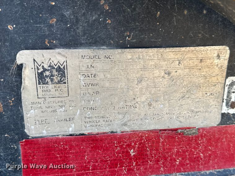 image for item DO2380 2009 Trail King TK110-533 lowboy equipment trailer