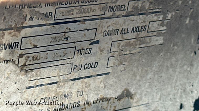 image for item DP8895 2001 Towmaster equipment trailer