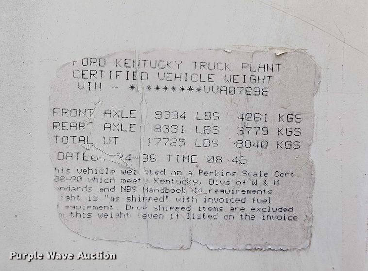 image for item DP8896 1995 Ford LT9000 roll-off container truck