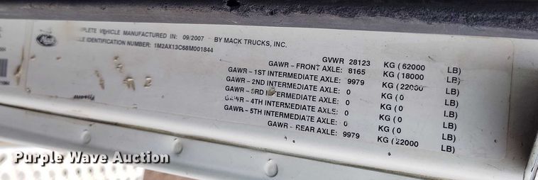 image for item DP8897 2008 Mack 813 Granite roll-off container truck