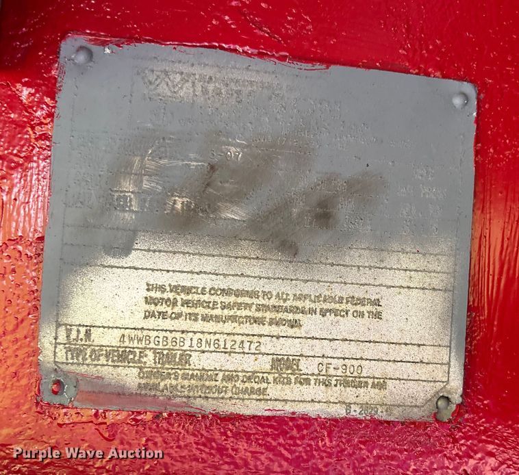 image for item DU1341 2008 Wilson flatbed trailer