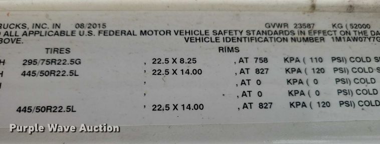 image for item DZ6608 2016 Mack CXU613 semi truck
