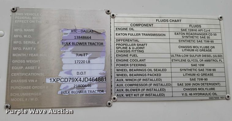 image for item DZ6623 2018 Peterbilt  567 semi truck