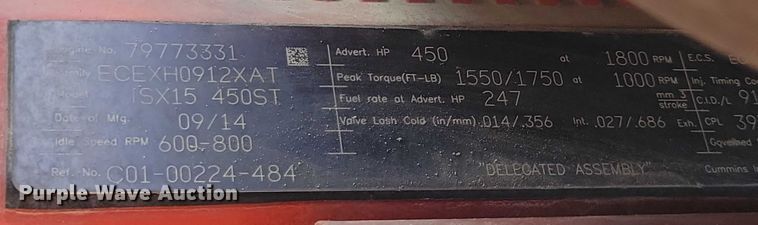 image for item DZ6639 2015 Freightliner  Cascadia  semi truck