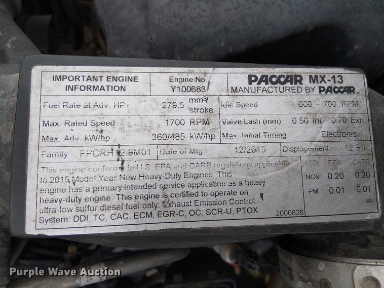 image for item EC1205 2017 Kenworth T680 semi truck