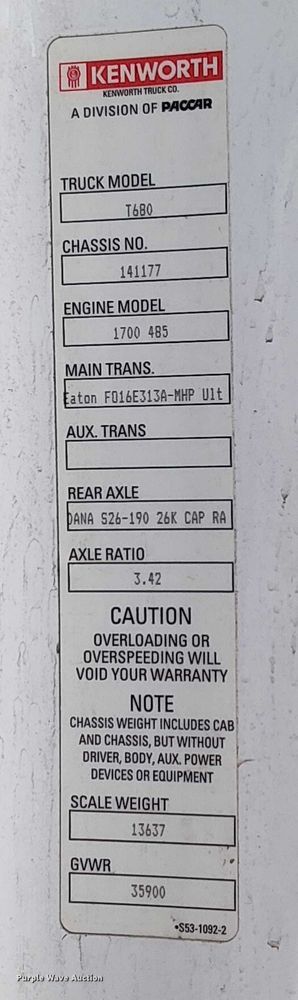 image for item EC1205 2017 Kenworth T680 semi truck