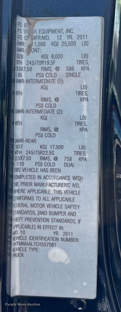 image for item EC3841 2012 International 4300 rollback truck