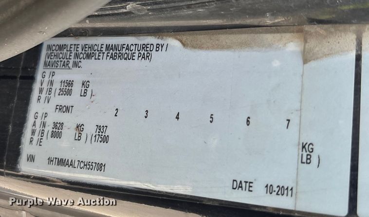 image for item EC3841 2012 International 4300 rollback truck