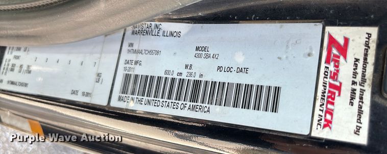 image for item EC3841 2012 International 4300 rollback truck