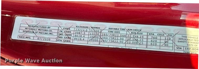 image for item ED2249 2021 Peterbilt 579 semi truck