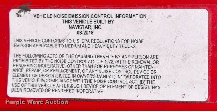 image for item ED5917 2019 International LT625 semi truck