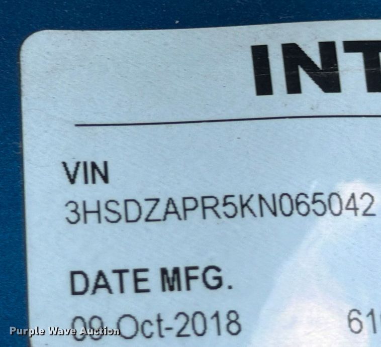 image for item ED5919 2019 International LT625 semi truck