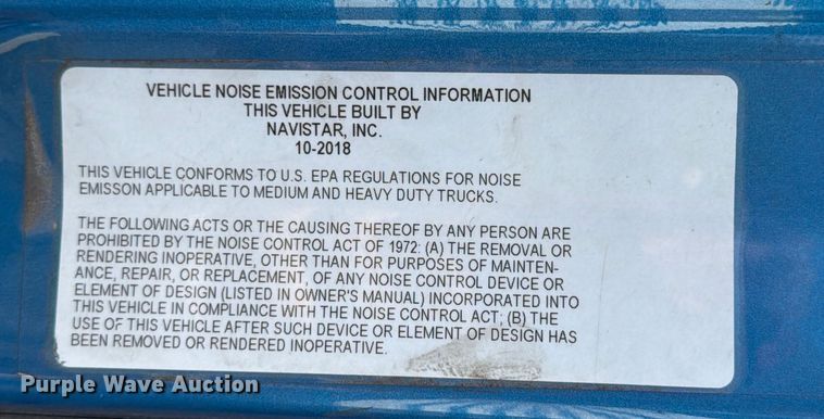 image for item ED5920 2019 International LT625 semi truck